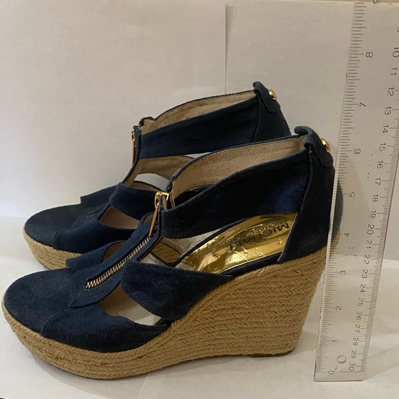 Michael Kors Damita Wedge Espadrille Sandals - Navy - Picture 4 of 8